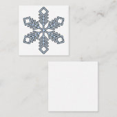 Glitter Snowflake - Baby Blue Branches Informatiekaartje (Voorkant / Achterkant)