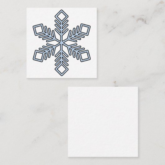 Glitter Snowflake - Baby Blue Branches Informatiekaartje (Voorkant / Achterkant)