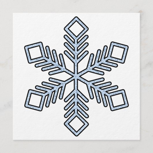 Glitter Snowflake - Baby Blue Branches Kaart (Voorkant)