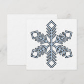 Glitter Snowflake - Baby Blue Branches Kaart (Voorkant / Achterkant)