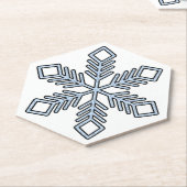 Glitter Snowflake - Baby Blue Branches Kartonnen Onderzetters (Schuin)
