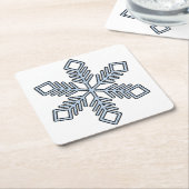 Glitter Snowflake - Baby Blue Branches Kartonnen Onderzetters (Schuin)