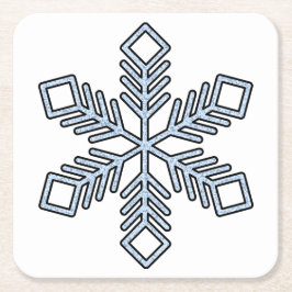 Glitter Snowflake - Baby Blue Branches Kartonnen Onderzetters