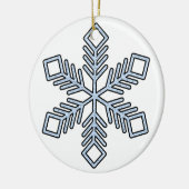 Glitter Snowflake - Baby Blue Branches Keramisch Ornament (Links)