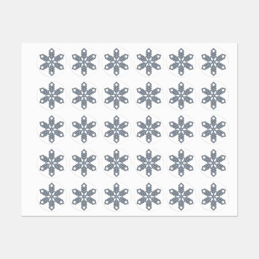 Glitter Snowflake - Baby Blue Branches Labels (Vel)
