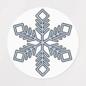 Glitter Snowflake - Baby Blue Branches Labels (Design 1)