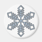 Glitter Snowflake - Baby Blue Branches Magneet (Voorkant)