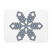 Glitter Snowflake - Baby Blue Branches Magneet (Horizontaal)