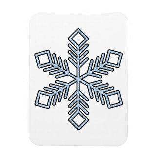 Glitter Snowflake - Baby Blue Branches Magneet