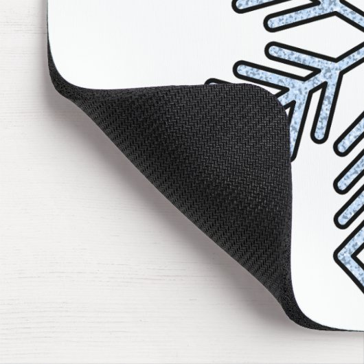 Glitter Snowflake - Baby Blue Branches Muismat (Hoek)