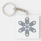 Glitter Snowflake - Baby Blue Branches Sleutelhanger (voorkant)