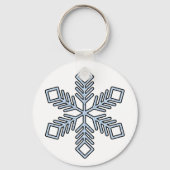 Glitter Snowflake - Baby Blue Branches Sleutelhanger (Achterkant)