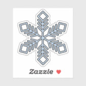 Glitter Snowflake - Baby Blue Branches Sticker (Vel)
