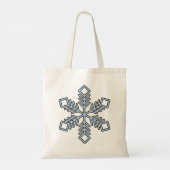 Glitter Snowflake - Baby Blue Branches Tote Bag (Achterkant)