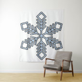 Glitter Snowflake - Baby Blue Branches Wandkleed (In situ)