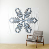 Glitter Snowflake - Baby Blue Branches Wandkleed (In Situ (horizontaal))