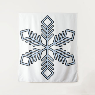 Glitter Snowflake - Baby Blue Branches Wandkleed