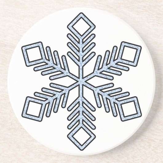 Glitter Snowflake - Baby Blue Branches Zandsteen Onderzetter (Voorkant)