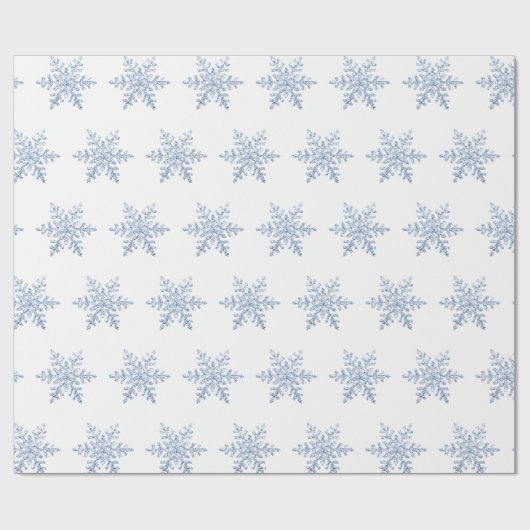 Glitter Snowflake Pattern Cadeaupapier (Vlak)