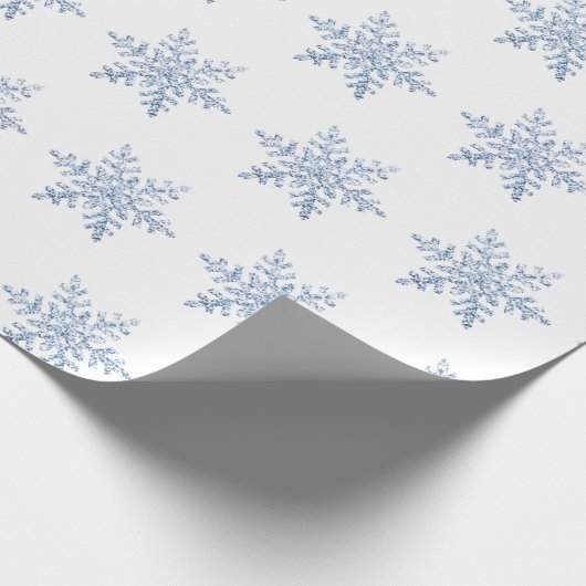 Glitter Snowflake Pattern Cadeaupapier (Hoek)