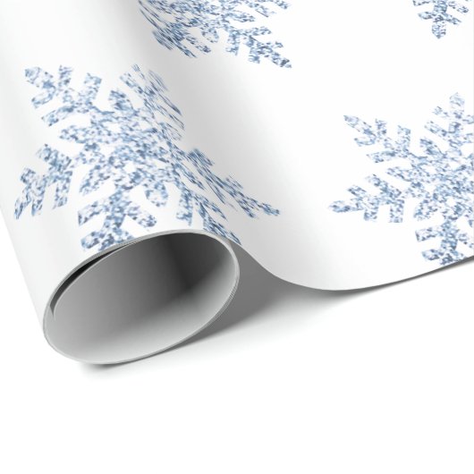 Glitter Snowflake Pattern Cadeaupapier (Rol Hoek)