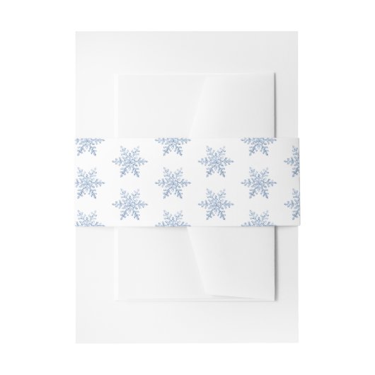 Glitter Snowflake Pattern Uitnodigingen Wikkel (Voorkant Voorbeeld)