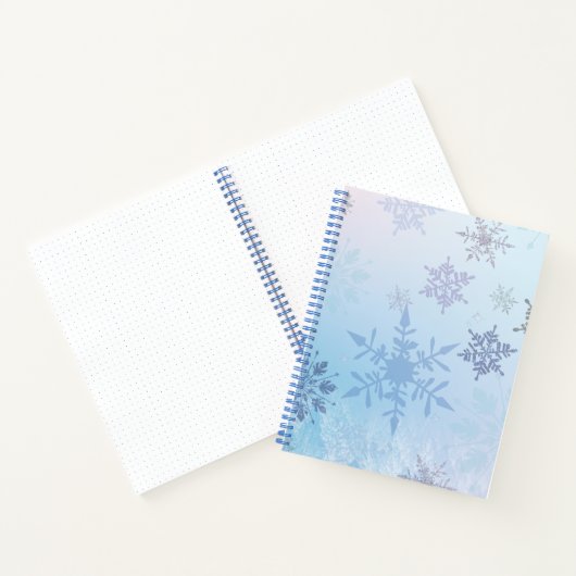Glitter Snowflake Snowy Mountain Winter Notitieboek (Binnen)
