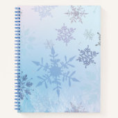 Glitter Snowflake Snowy Mountain Winter Notitieboek (Voorkant)