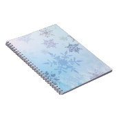 Glitter Snowflake Snowy Mountain Winter Notitieboek (Rechterzijde)
