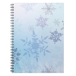 Glitter Snowflake Snowy Mountain Winter Notitieboek