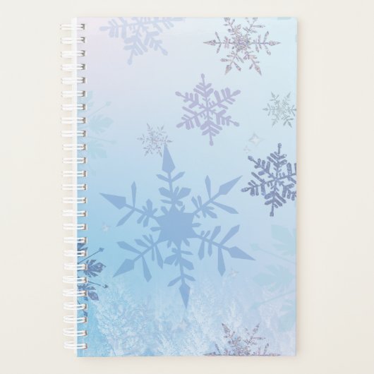 Glitter Snowflake Snowy Mountain Winter Planner (Voorkant)