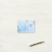 Glitter Snowflake Snowy Mountain Winter Post-it® Notes (Op bureau)