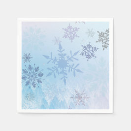 Glitter Snowflake Snowy Mountain Winter Servet