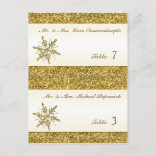 Glitter Snowflake Voorbedrukte Plaatskaarten Briefkaart