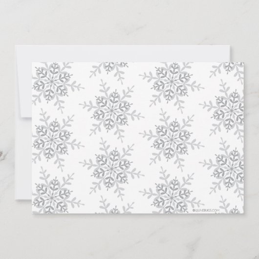 Glitter Snowflakes 1e verjaardag Hartelijk dank Kaart (Achterkant)