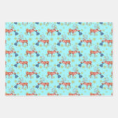 Glitter Snowflakes Gerda en het rendierpatroon Inpakpapier Vel (Voorkant 3)