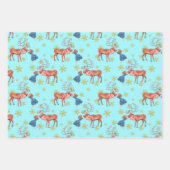 Glitter Snowflakes Gerda en het rendierpatroon Inpakpapier Vel (Voorkant 2)