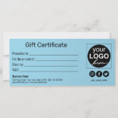 Glitter Snowflakes Gold Cadebox Blue Cadeaukaart (Achterkant)