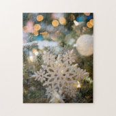 Glitter Snowflakes kerstversieringen Legpuzzel (Verticaal)