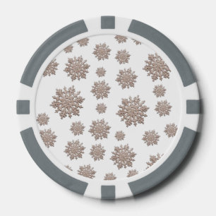 Glitter Snowflakes Pokerchips