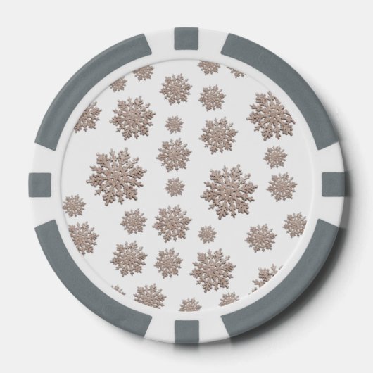 Glitter Snowflakes Pokerchips (Voorkant)