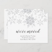 Glitter Snowflakes We hebben onze aankondiging ver Briefkaart (Voorkant / Achterkant)