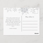 Glitter Snowflakes We hebben onze aankondiging ver Briefkaart (Achterkant)