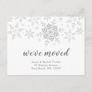Glitter Snowflakes We hebben onze aankondiging ver Briefkaart