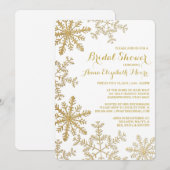 Glitter Snowflakes Winter Vrijgezellenfeest Kaart (Voorkant / Achterkant)