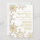 Glitter Snowflakes Winter Vrijgezellenfeest Kaart (Voorkant)