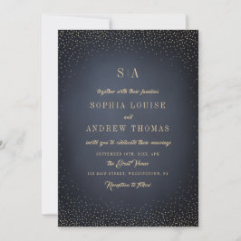 Glitter Sophisticated Monogram bruiloft Kaart