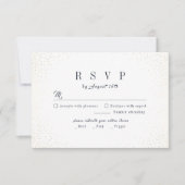 Glitter Sophisticated Monogram bruiloft RSVP Kaartje (Voorkant)