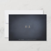 Glitter Sophisticated Monogram bruiloft RSVP Kaartje (Achterkant)