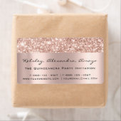 Glitter Spark Roos Gold Bridal Sweet 16th Quincean Etiket (Insitu)